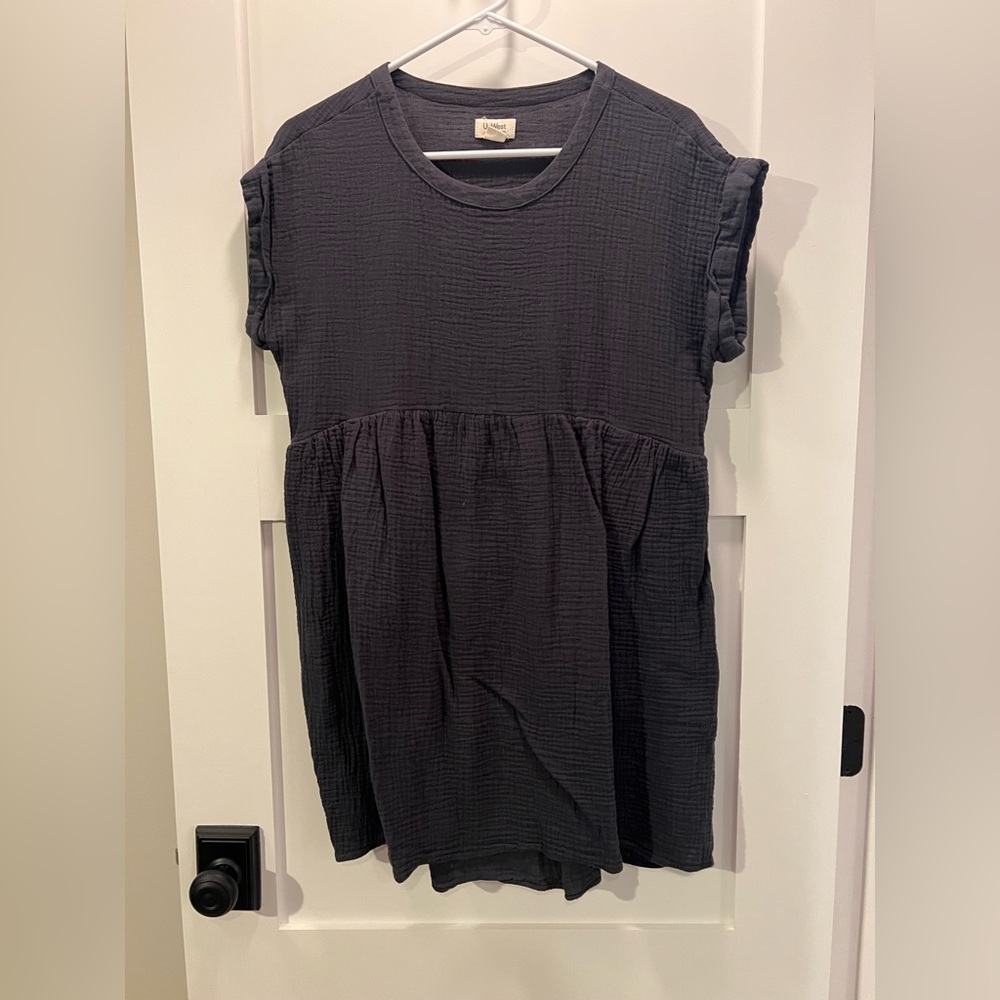 UpWest crinkle gauze mini dress